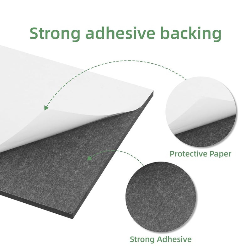 MXCELL 8Pcs Black EVA Foam Pad 6in x 6in x 1/4in High Density Closed Cell Foam Sheet Square Neoprene Rubber Insulation Padding Self Stick Anti-Slip Cushion for Crafts DIY Projects - Image 3